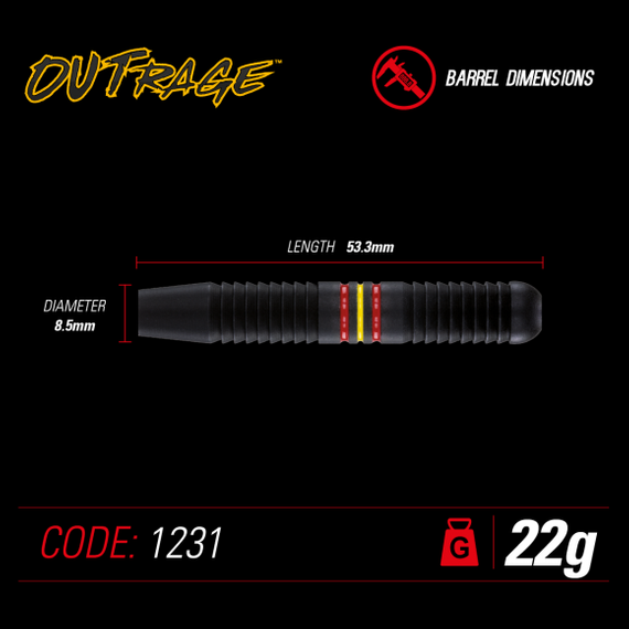 RZUTKI WINMAU Outrage - ostry grot, 22g 